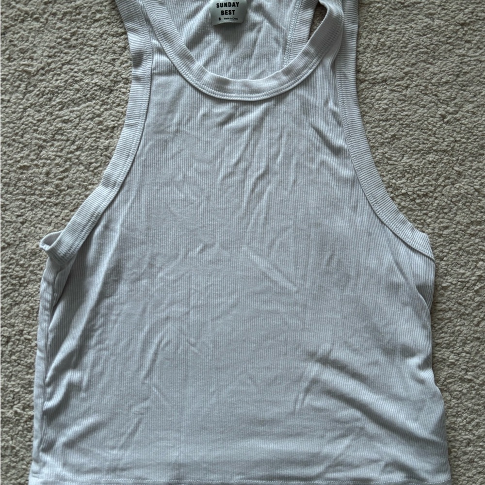 Sunday Best White Tank Top